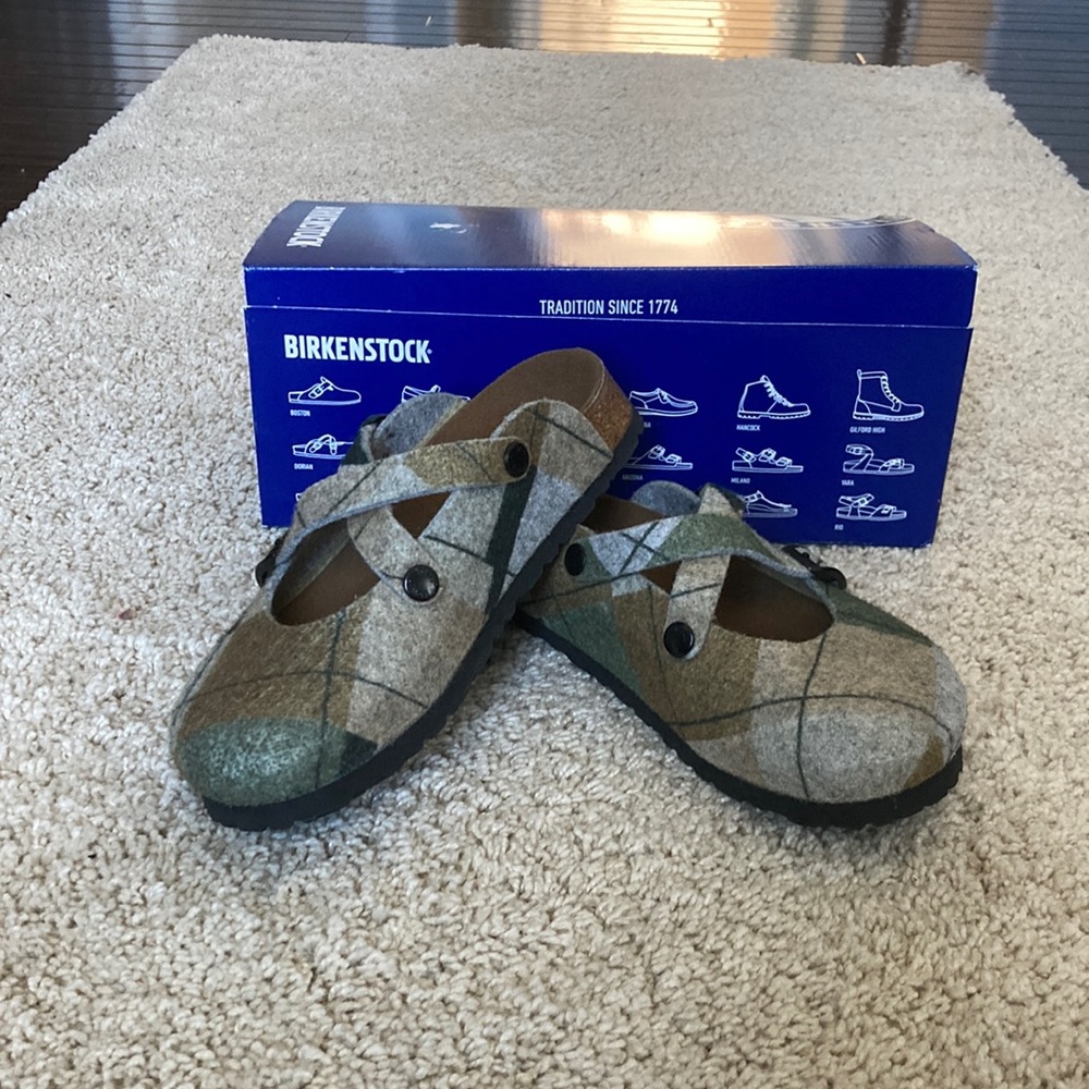 Birkenstock Plaid Clog Size 36